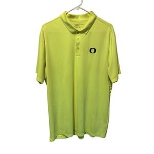 Nike Golf Oregon‎ Ducks Polo Shirt Mens Dri-Fit Size XL Yellow725518-702